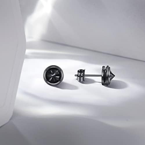 Immobird Pendientes Para Hombre Stud Hipoalergenic Puntas 8
