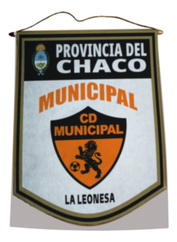 Banderin 40cm Gold Municipal Leonesa Chaco Municipal Leonesa Chaco Municipal Leonesa Chaco