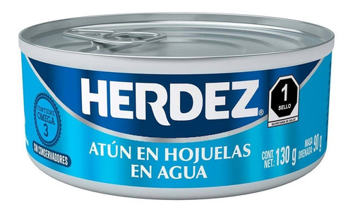 Atun Herdez En Agua De 130 Gr Atun En Hojuelas