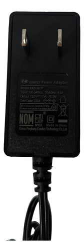 Eliminador Adaptador De Corriente Modelo Kkd-002p 12v 1.5a