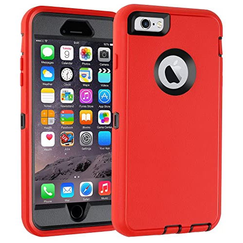 Funda Para iPhone 6 Plus/6s Plus 5.5pulgadas Rojo/negro 5.5