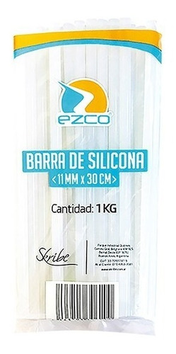 Barra Silicona Ezco 11 Mm 30cm Largo X 1 Kilo P/ Pistola 