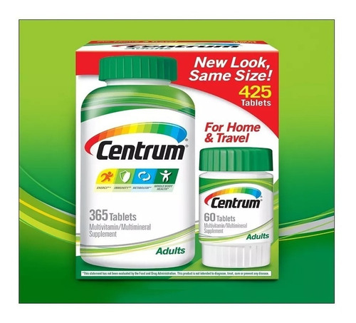 Centrum Multivitamínico 425 Tablets Original Nova Embalagem