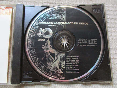 Imagen 3 de 4 de Fabiana Cantilo - Sol En Cinco (wea 0630-12031-2)