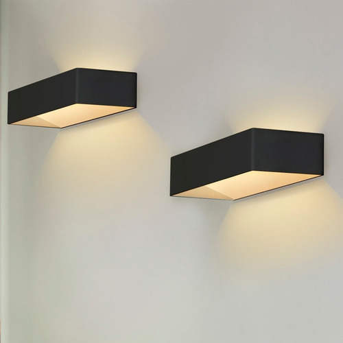 Lampara Sobreponer Muro Negro 20w Luz Suave Cálida 20TLLED408MV30N Tecnolite
