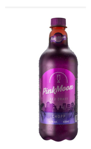 Chopp De Vinho Pink Moon 600ml- Kit 12 Unidades Pet