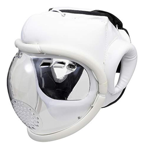 Kudo Full Face Weapons Full Contact Head Guard White - Sr -