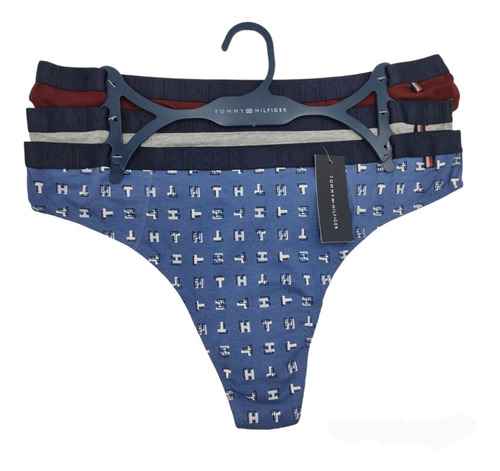 Tanga Con Logo Tommy Hilfiger Original De Dama Pack De 3 Pzs