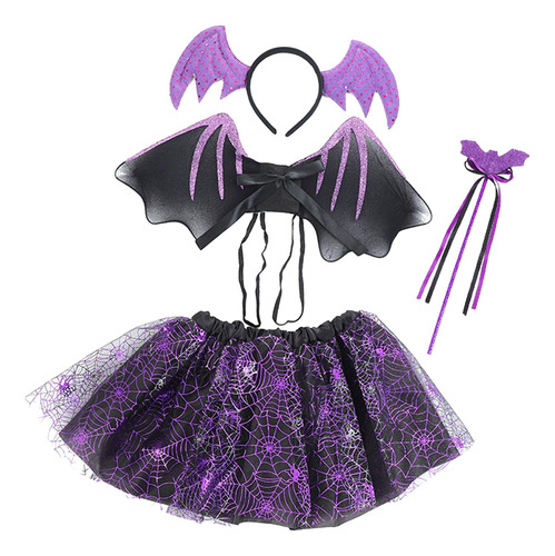 Conjunto De Disfraz De Halloween, Traje Con Banda Violeta