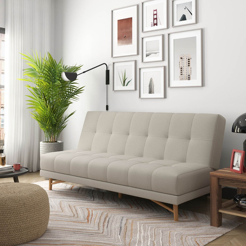 Sofá Cama Bossa Nova 1,90 No Linho Várias Cores