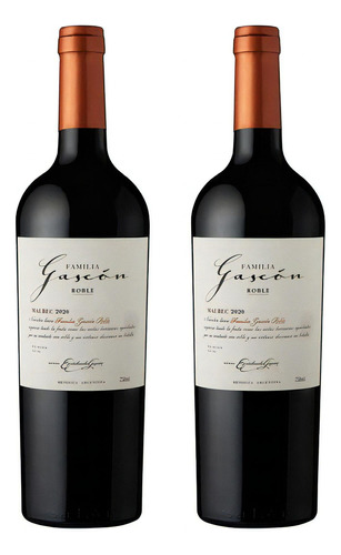 Vino Malbec Familia Gascón Roble 1111 bodega Escorihuela 750 ml pack x 2 u en estuche de -1