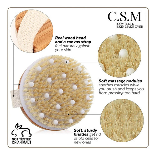 C.s.m - Cepillo Exfoliante Corporal Seco O Humedo