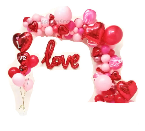 Arco Globos Bombas Love San Valentin Amor Aniversario Love