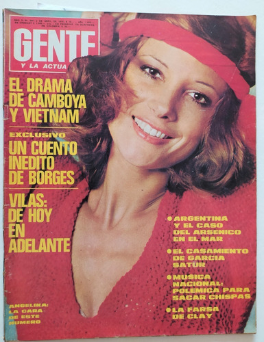 Revista Gente Un Cuento Inedito De Borges 1975 Vilas