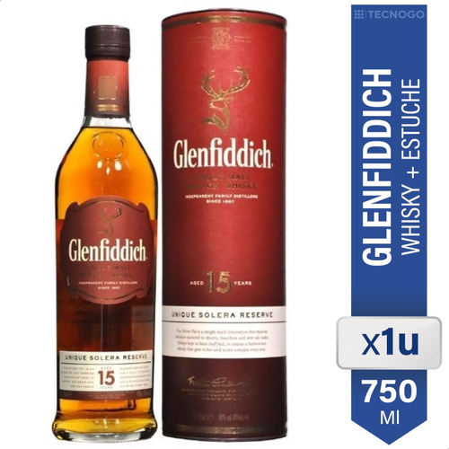 Whisky Glenfiddich 15 Años 750ml Single Malt Estuche Regalo