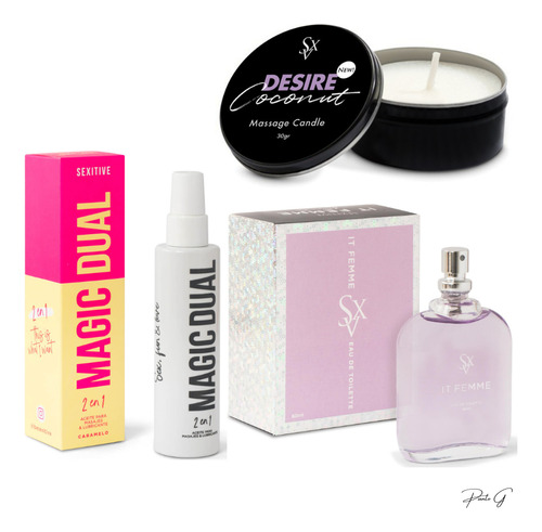 Perfume It Femme Floral + Gel Y Aceite 2 En 1 + Vela Regalo
