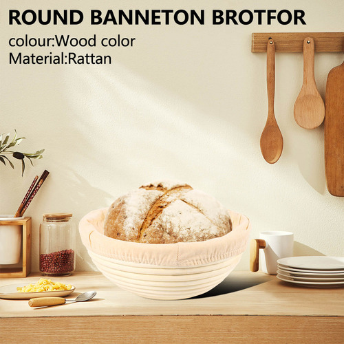 Da Set De Banneton Redondos Kit For Hornear Pan De Caña Natu