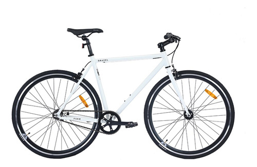 Bicicleta Gravel Fixie R700c Aluminio Color Blanco Tamaño del cuadro 54
