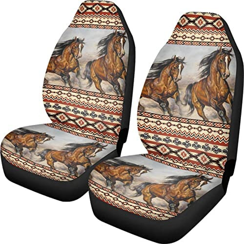 Coldinair Running Horse Native Aztec Fundas De Asiento Delan