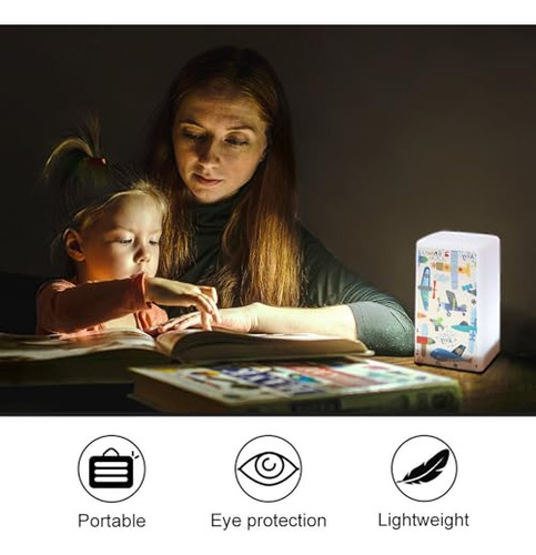 Lámpara De Escritorio Pequeña Con Estampado De Avión, Portát