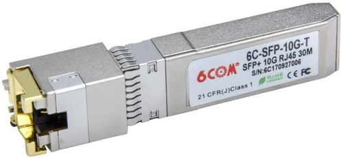 6com 10gbase-t Sfp+ Cobre Rj45 Modulo Transceptor Compatibl