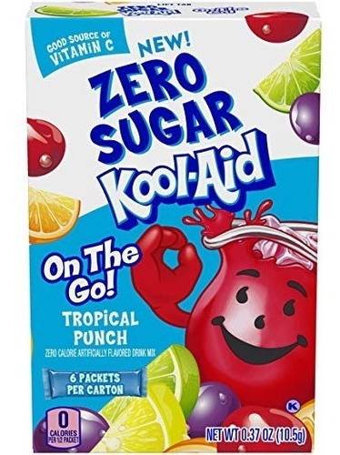 Kool-aid On-the-go Sin Azúcar Ponche Tropical En Polvo Refre