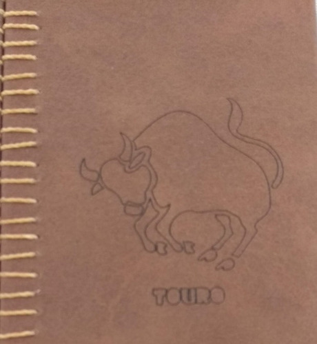 Imagem 2 de 8 de Diário Tema Signo De Touro Capa Couro Sintético