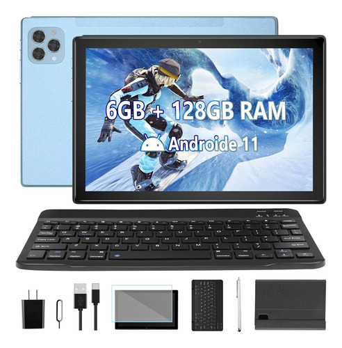 Tablet 10.1'' Fhd 128gb Rom Y 6gb De Memoria Ram Con Teclado