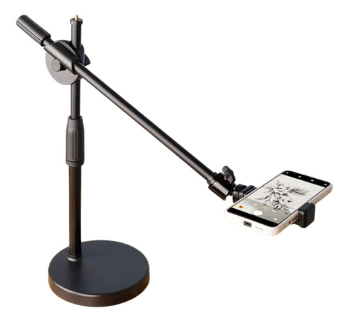Soporte De Mesa Profesional Jazak / Linea Pro / Tripode / Articulado / Ajusta Altura Y Dirección / Celulares / Cámaras / Reels / Tutoriales / Tik Tok / Video Producto / Rotacion 360 / Rosca Universal