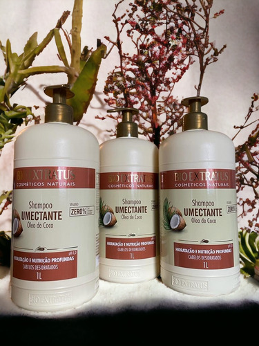 Kit 3 Shampoo Cabelos Desidratados Umectante 1l