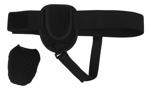Cinturón De Hernia Ajustable Negro Negro Con Descompresión D