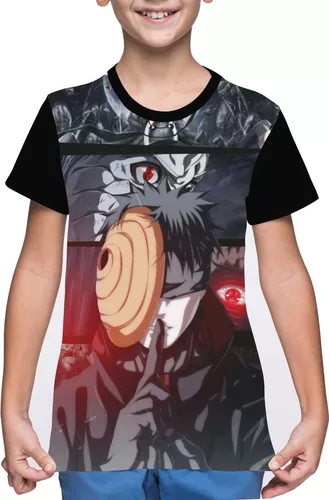 Camiseta akatsuki nuvem vermelha masculina personalizada