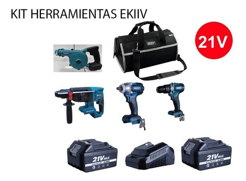 Kit Herramientas Inalambricas 21v S/escobillas