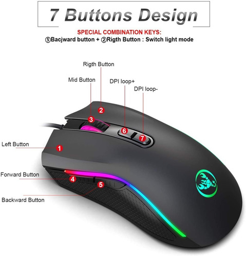 Imagen 2 de 7 de Teclado De 35 Teclas Para Videojuegos Para Una Mano
