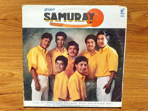 Grupo Samuray.  Contigo O Sin Ti. Disco Lp Disa 1990