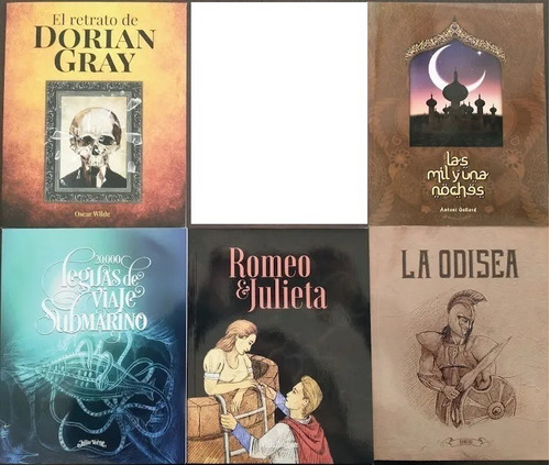 Pack 5 Libros Clásicos Literatura Universal Para Niños