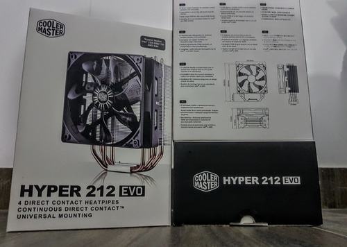 Refrigeración Aire Cpu Cooler Master Hyper 212 Evo Disipador Led Negro