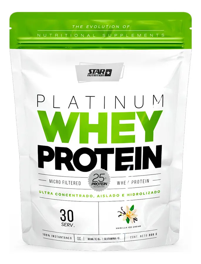 Platinum Whey Protein Star Nutrition Vainilla Sachet 908g