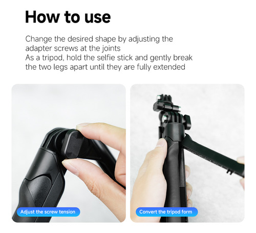 Novo TriPod Mantis Dobrável Integrado Para Dji Action 3/4