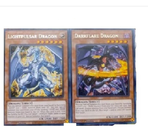 Combo Dragón Lightpulsar Darkflare Yugi-oh! Original Konami