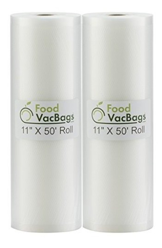 Foodvacbags 2-pack 11x50 Rollos Bolsas De Sellado Al Vacío 4