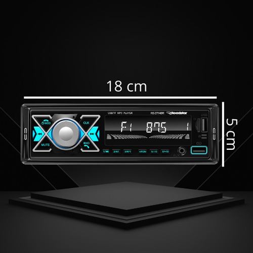 Som Rádio Automotivo 4x55wrms Bluetoot Usb Rs2714br Roadstar