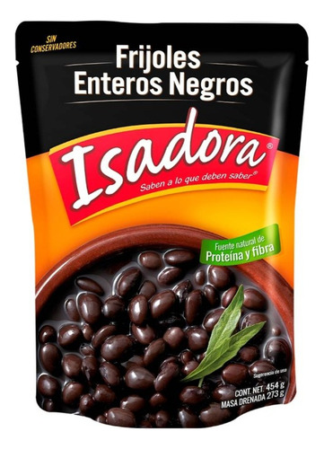 8 Pza Frijoles Negros Isadora Enteros 454 G