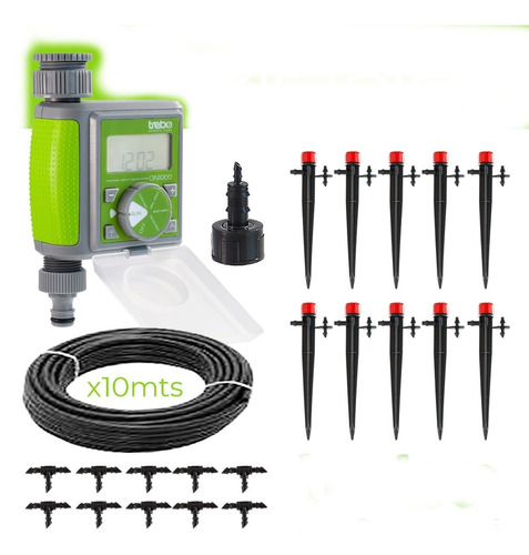 Kit De Riego Automático 10 Macetas Goteo Trebo 