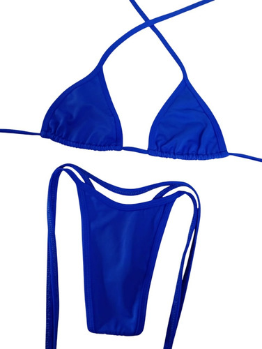 Bikini Malla Mujer Colales Azul Lisa L