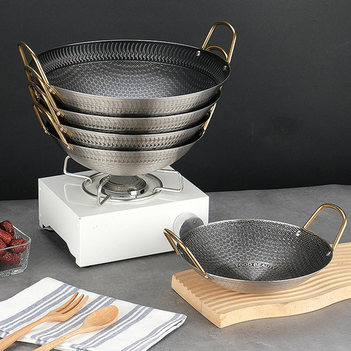 Kadhai Kadai Olla Hotpot Acero Inoxidable Diámetro 26 Cm