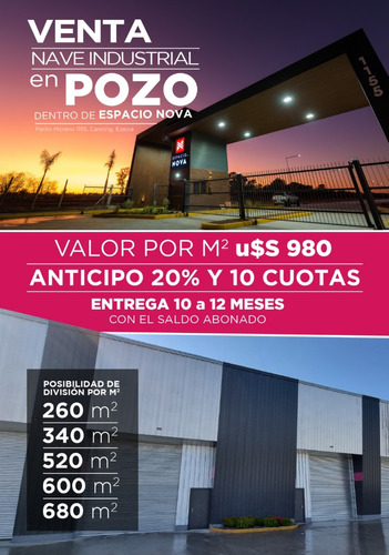 Venta Pozo Canning - Nave Industrial En Espacio Nova