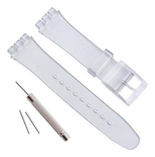 Correa De Reloj For Swatch 19mm Color Transparente