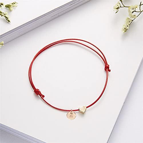 Pulsera Hifunny De 26 Letras K De Hilo Rojo, Pulsera Con Alf