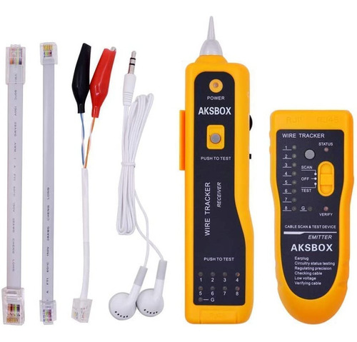 Imagen 4 de 5 de Tester Red Lan Rj45 Wire Tracker Buscador Cable Rj11 Cat5